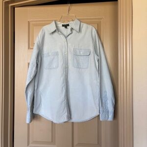 Ralph Lauren Women Denim Button Down Shirt Size M